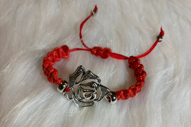 Antique Silver Rose Bracelet -4 colors