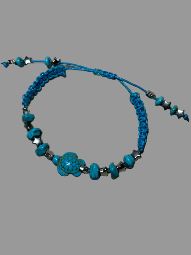 Blue beaded necklace