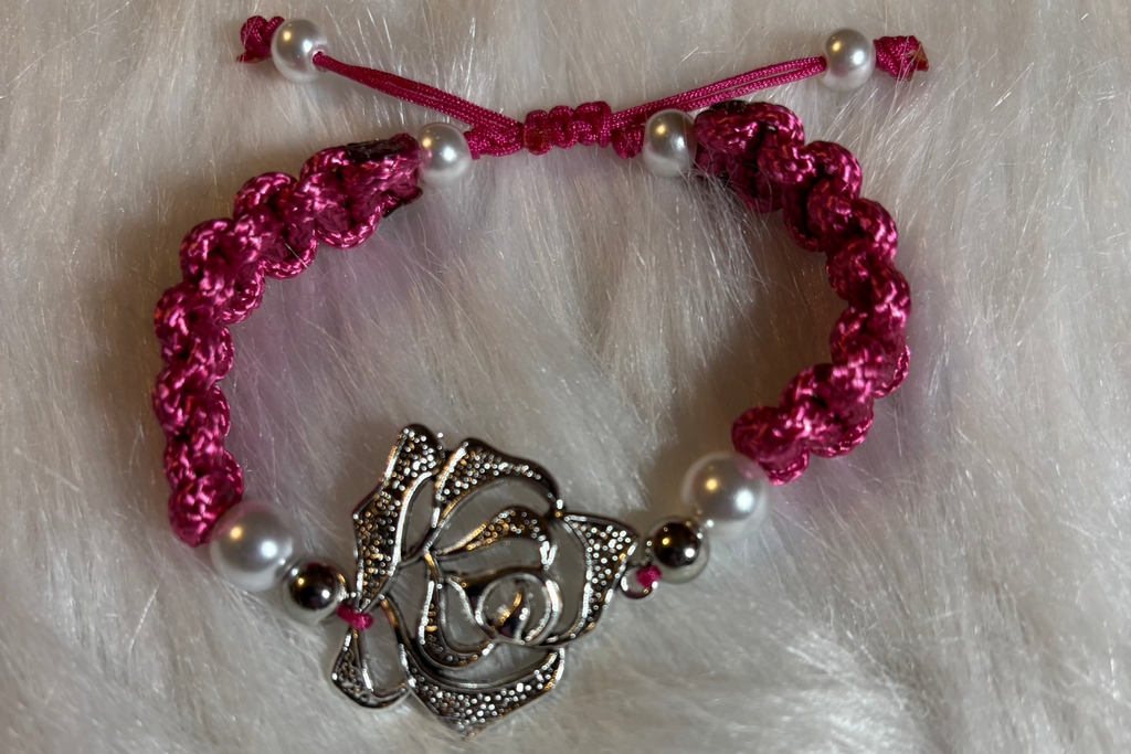 Antique Silver Rose Bracelet -4 colors