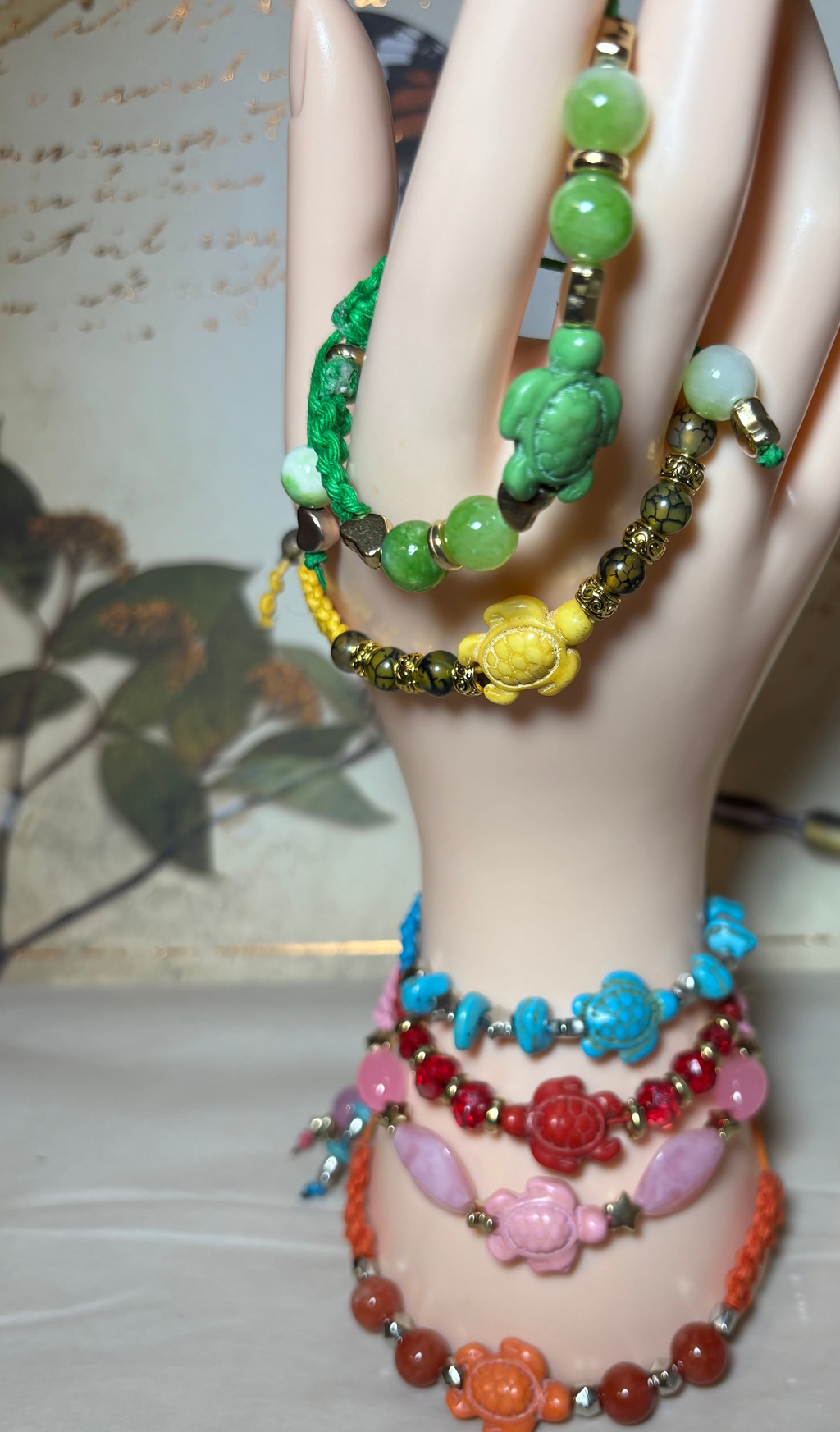 Boho Turtle bracelets in 6 different colors
