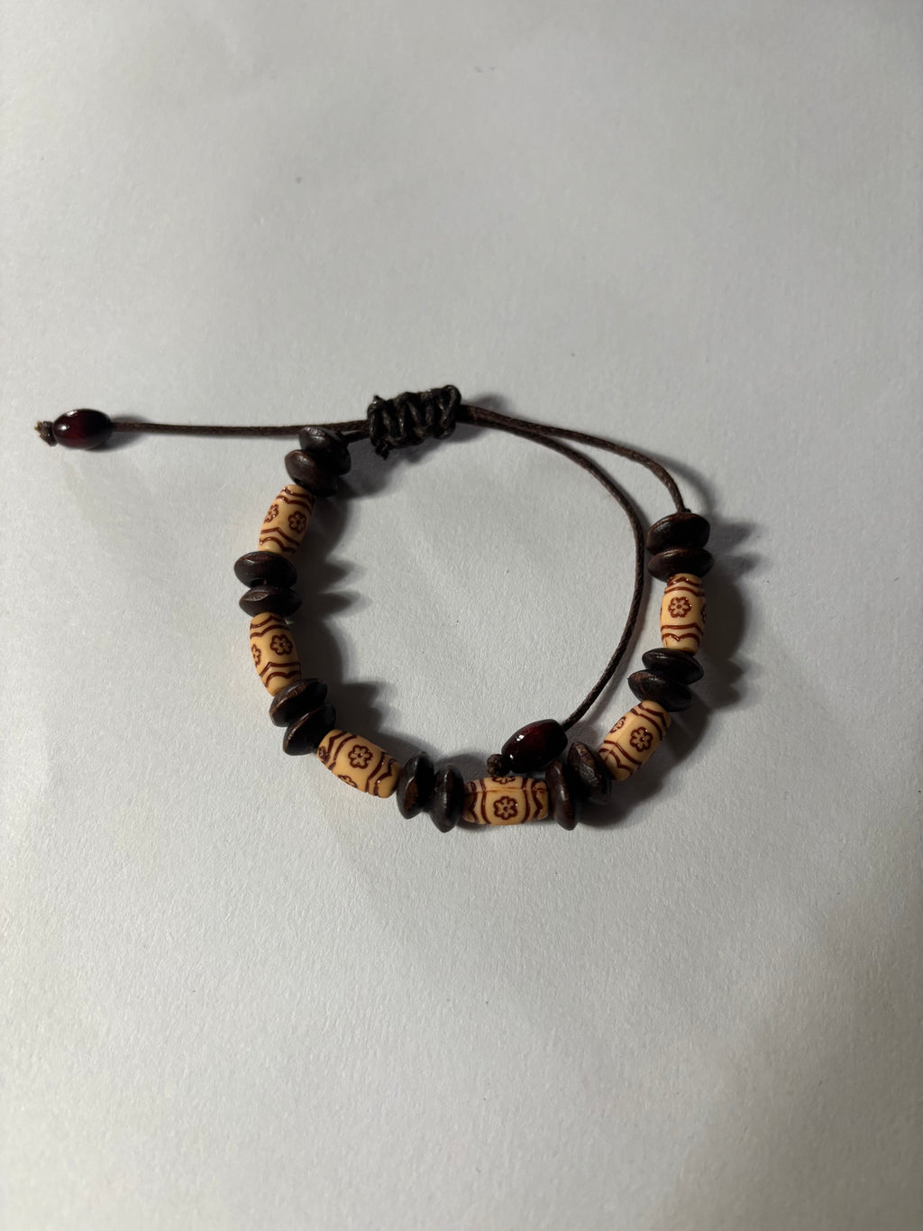 Tribal Beaded bracelet with wooden and stone beads 