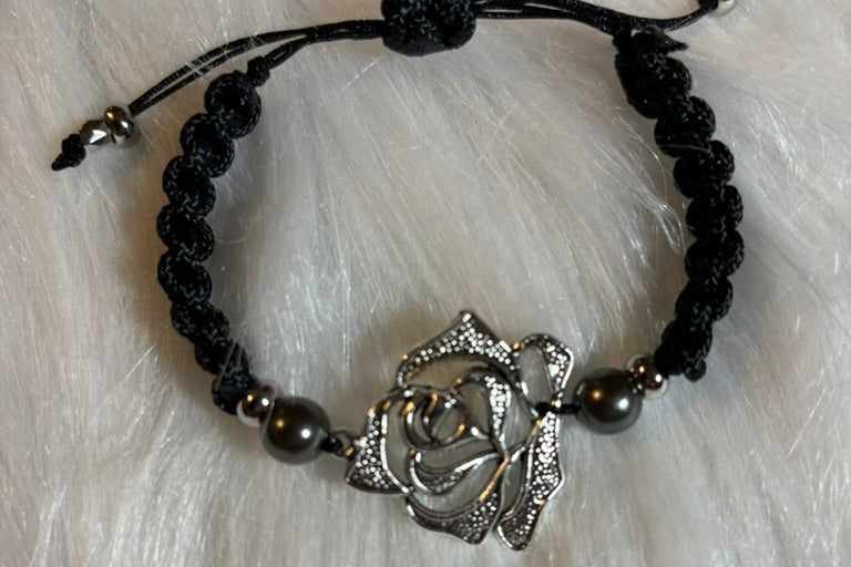 Antique Silver Rose Bracelet -4 colors