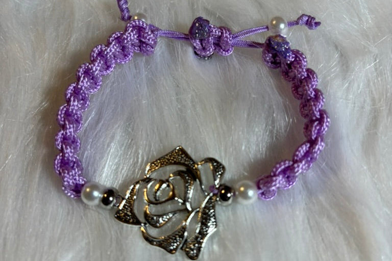 Antique Silver Rose Bracelet -4 colors