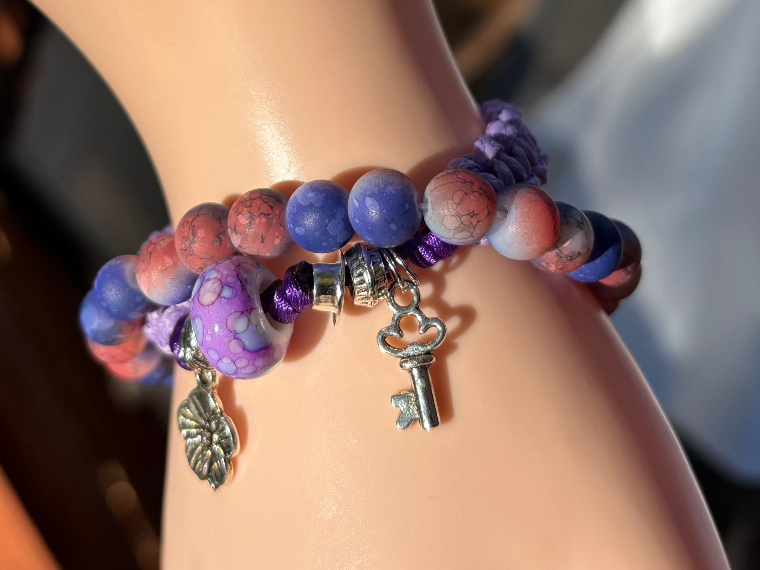 Set Of Boho Purple Bracelet