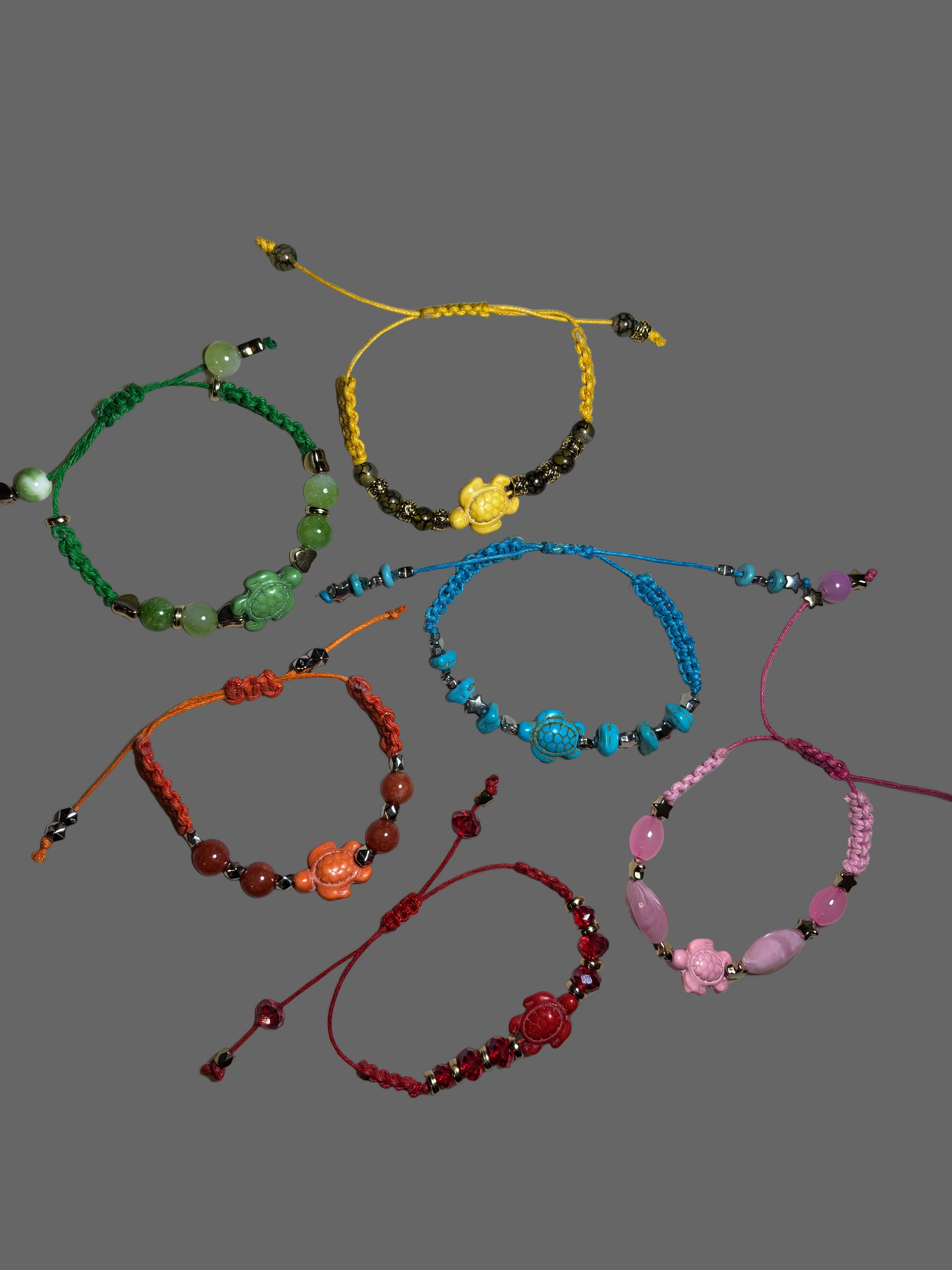 Boho Turtle bracelets in 6 different colors