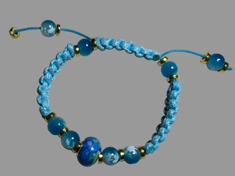 Braided Bracelet In Sky Blue