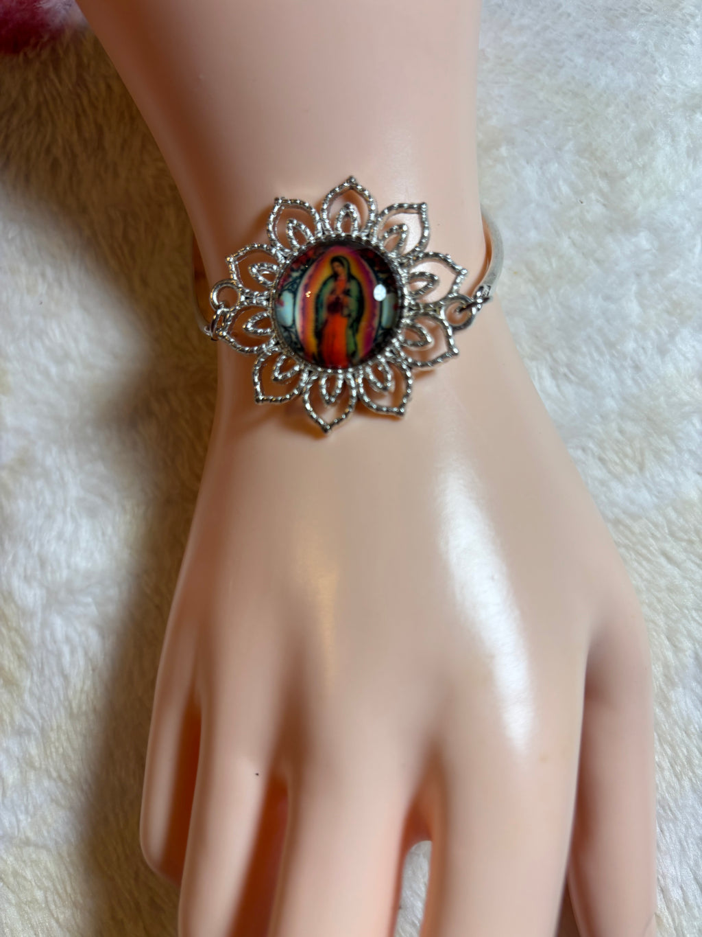 Virgin Of Guadalupe Bracelet In Stainless Steel