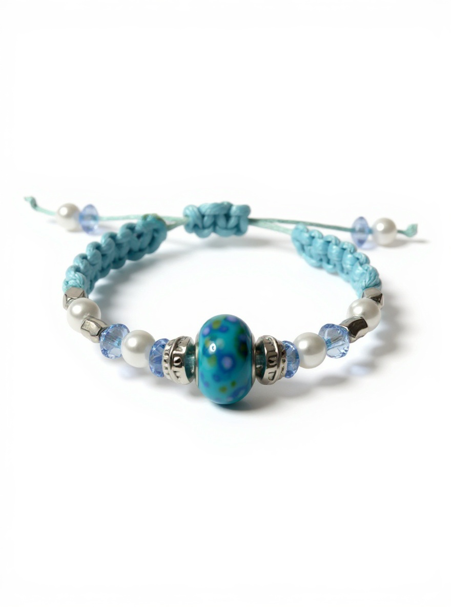 Braided Bracelet In Sky Blue