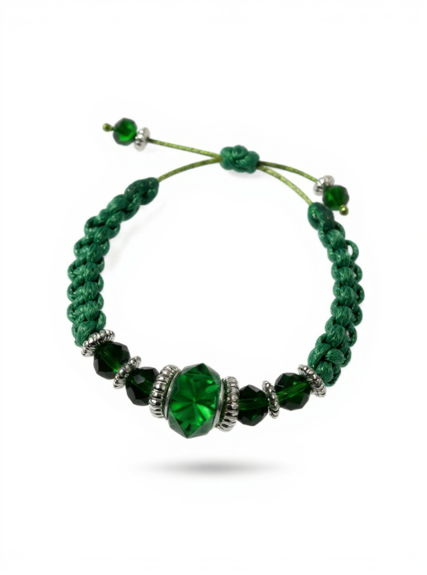 Braided Romantic Green Bracelet