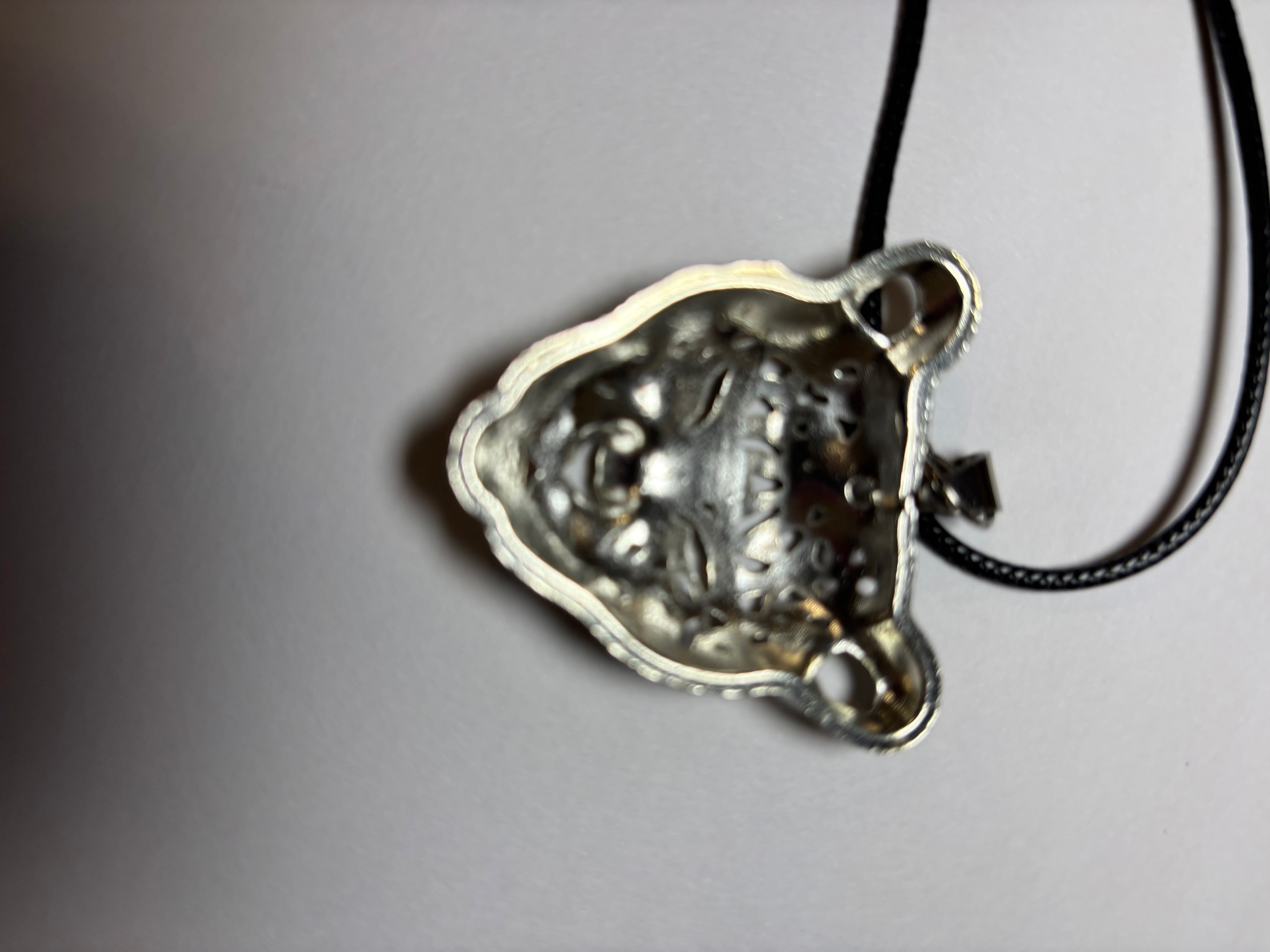 Silver metal color Leopard, Cheetah head Pendant